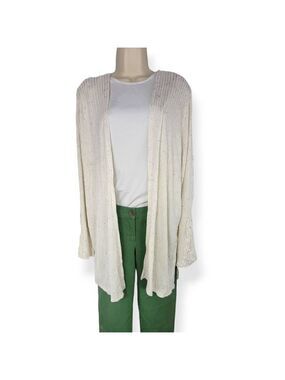 American Rag Open front cardigan with Crochet Bell Sleeves 1X